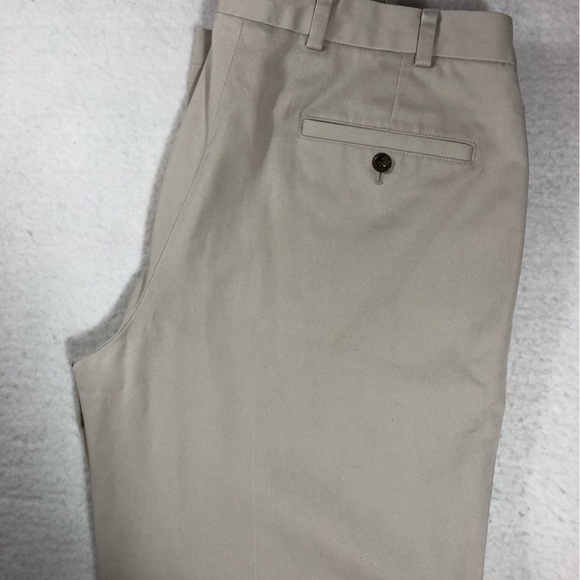 Brooks Brothers Pants Mens 35x30 Advantage Chino Clark Beige Khaki Cotton Dress - Picture 2 of 11
